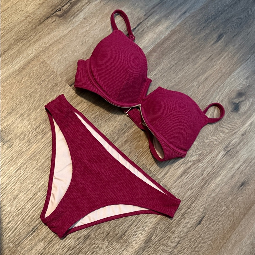 Shade & Shore Deep Red Bikini Set
